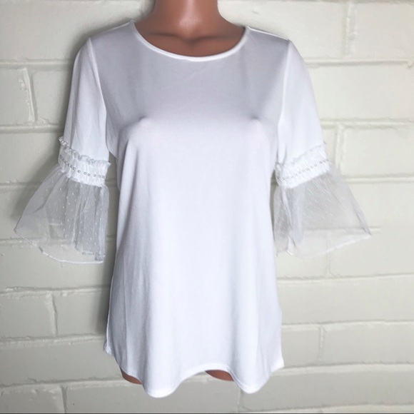Adrianna Papell Tops - NEW! Adriana Papell White Blouse SZ S